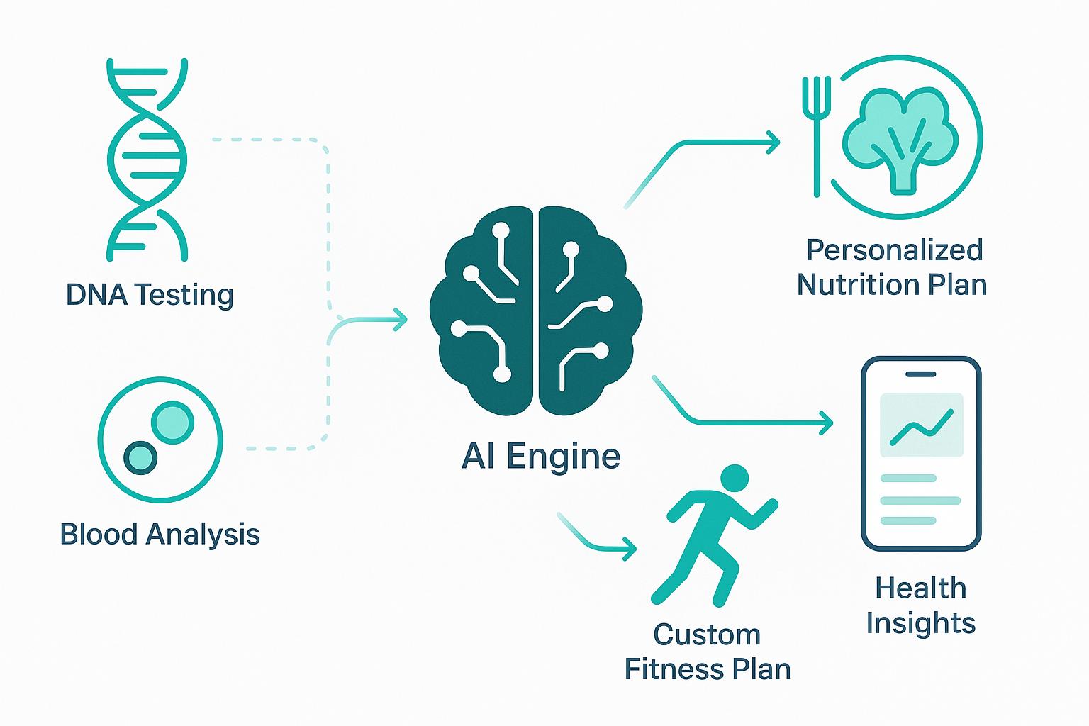 Conceptual image representing Max AI Health's personalized health process